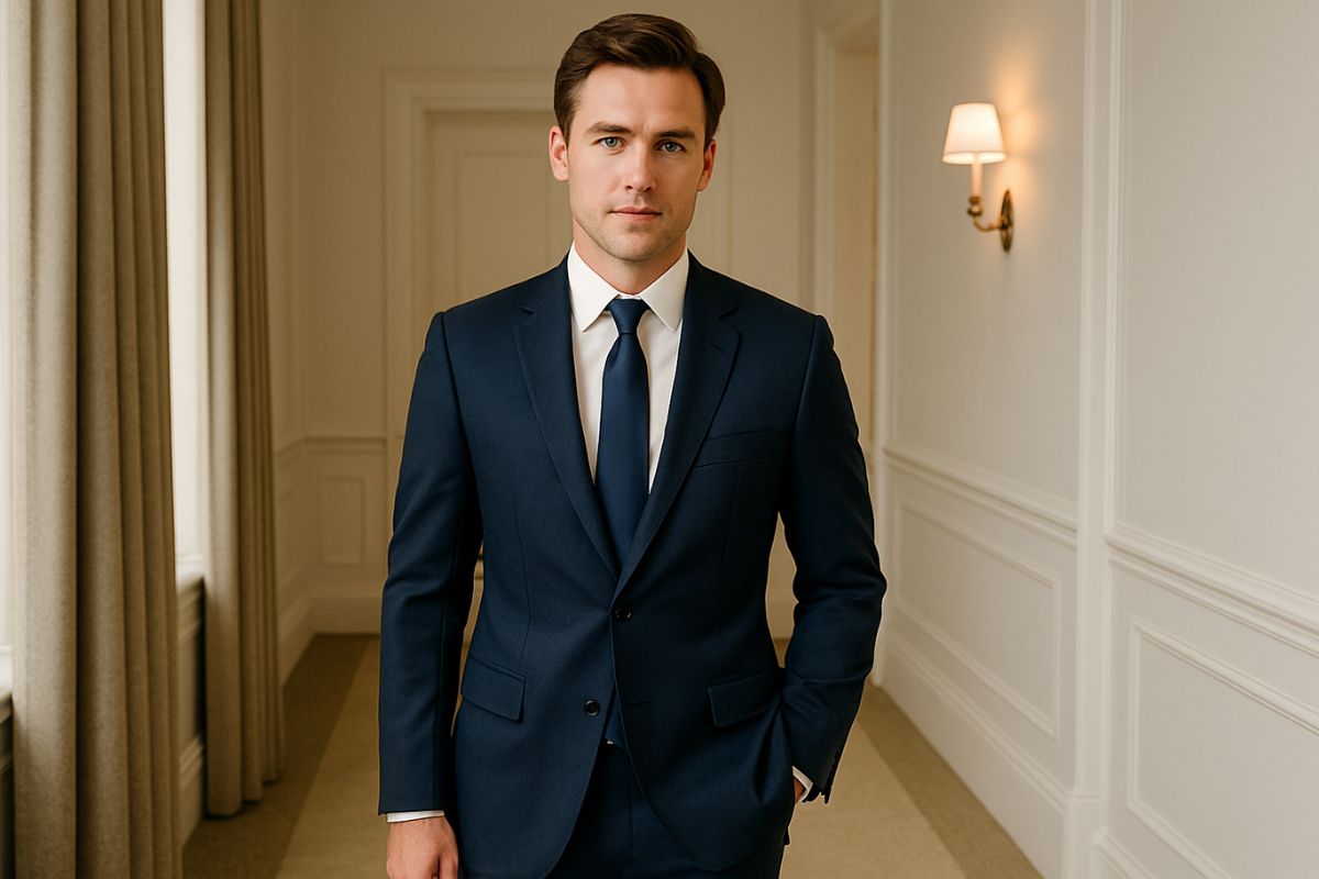 what is a lounge suit - here's an image of a man wearing a lounge suit