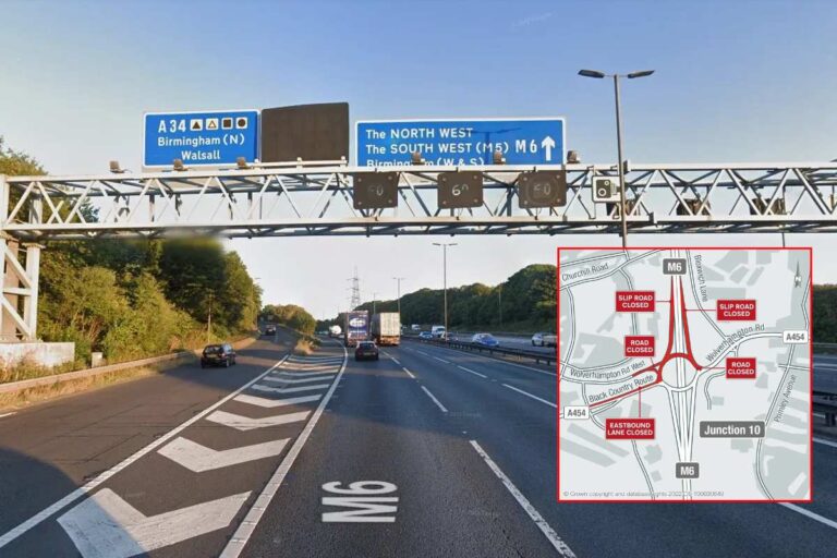 M6 Walsall Birmingham Lanes Closure Update