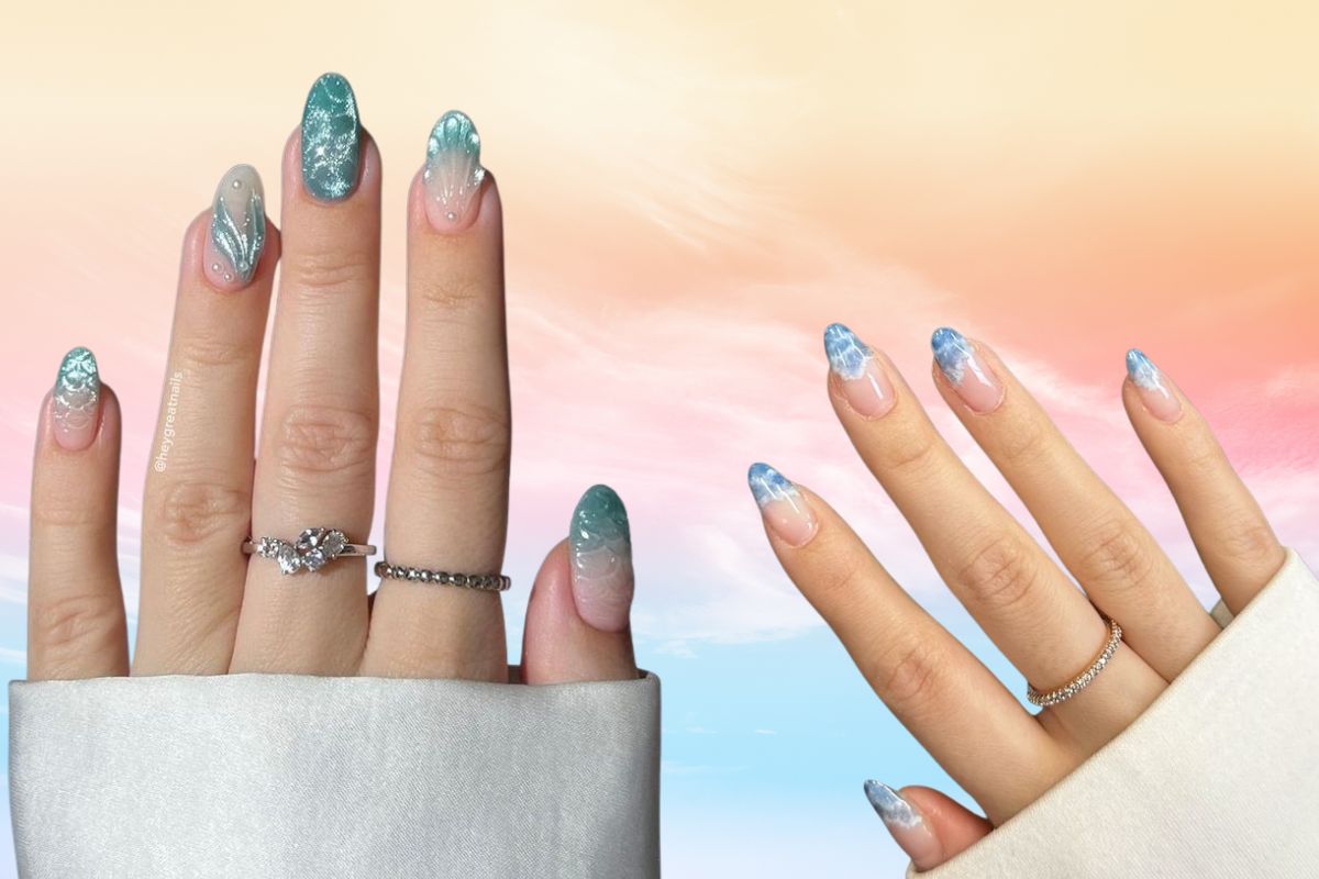 Translucent Jelly Waves Summer Holiday Nail Art